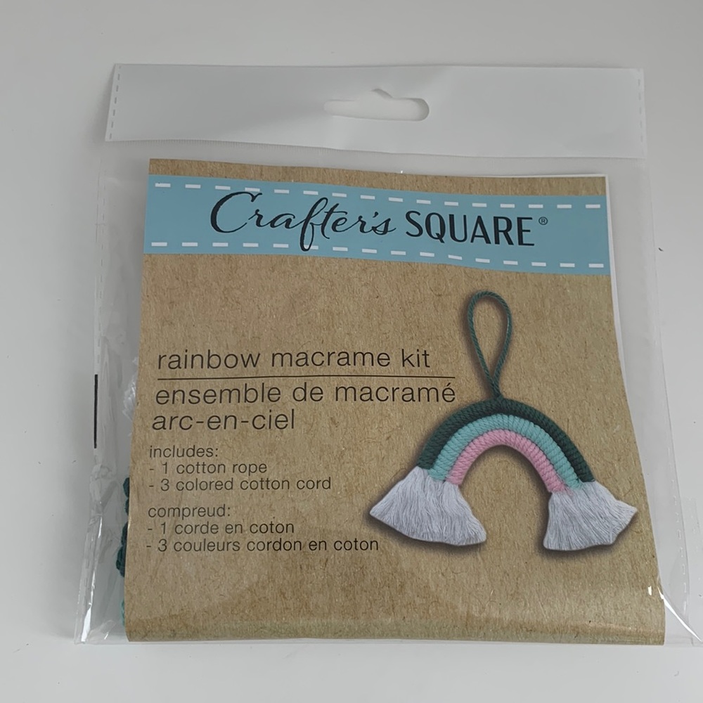 Rainbow macrame diy kit